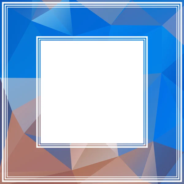 Bordure polygonale bleue — Image vectorielle