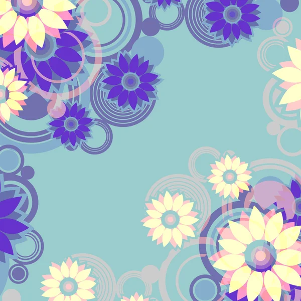 Blue floral background — Stock Photo, Image