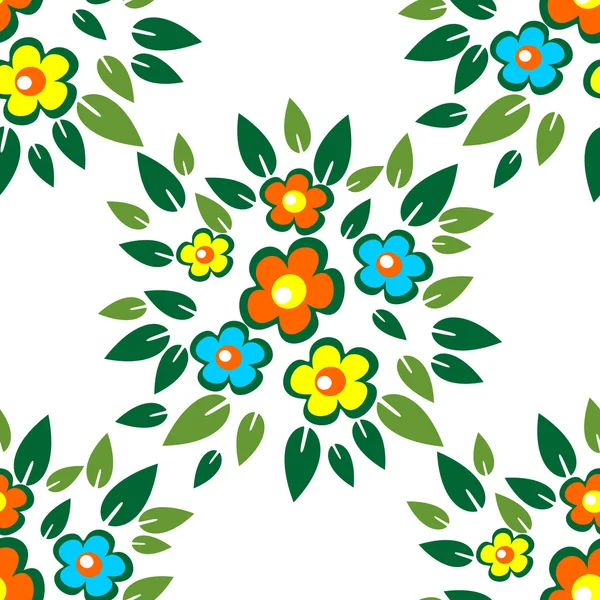 Naadloos bloemenpatroon — Stockvector