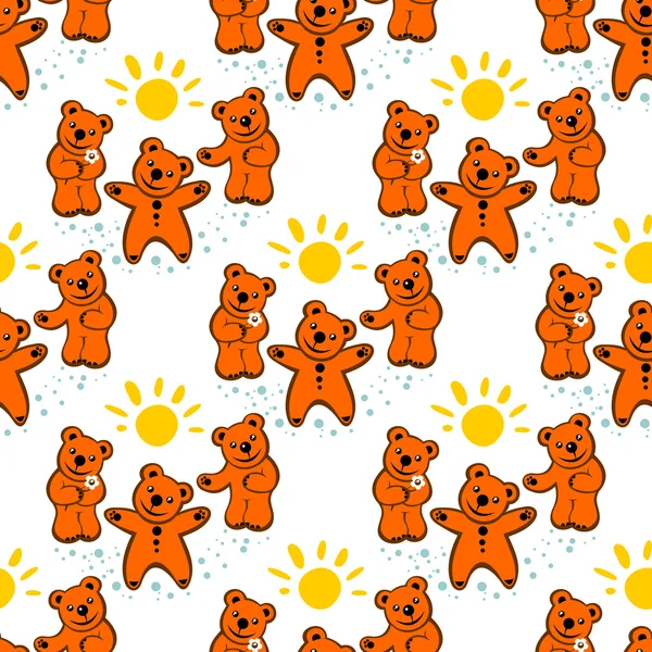 Bears seamless pattern — Stock Vector