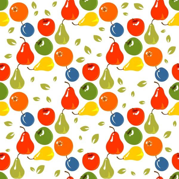 Modèle sans couture de fruits — Image vectorielle