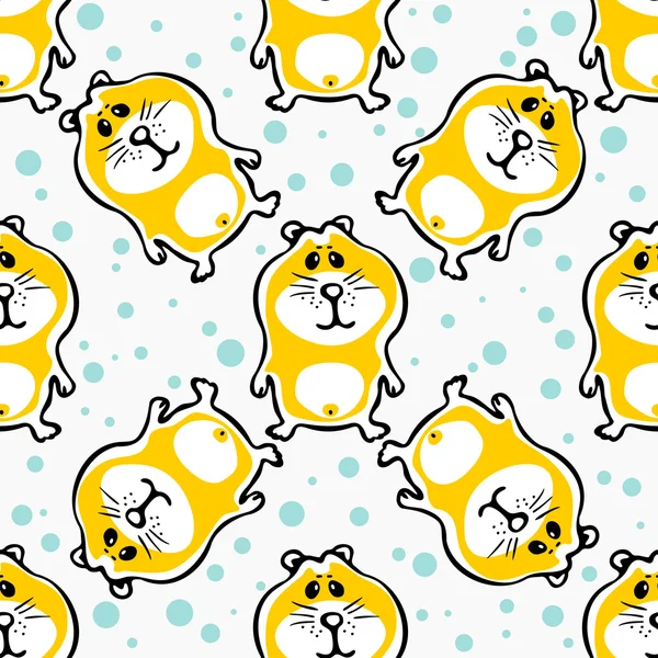 Hamster seamless pattern — Stock Vector