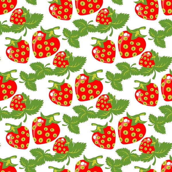 Strawberry seamless pattern — Stock Vector