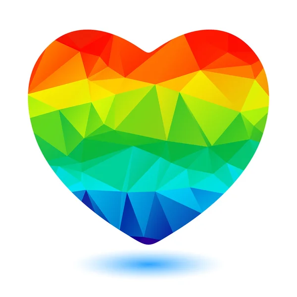 Corazón del arco iris — Vector de stock