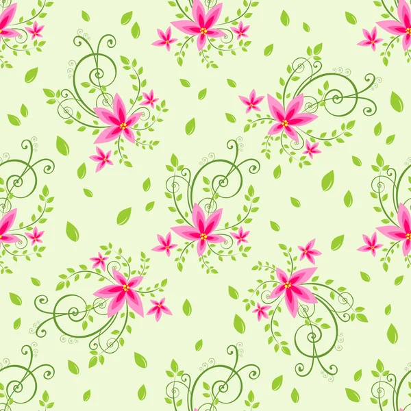 Motif floral léger sans couture — Image vectorielle