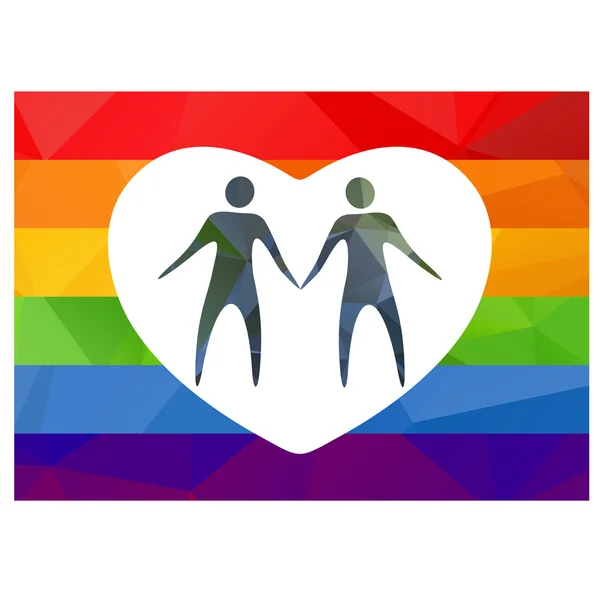 Gay couple symbole — Image vectorielle