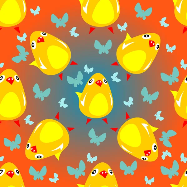 Chicken seamless pattern — Stock Vector