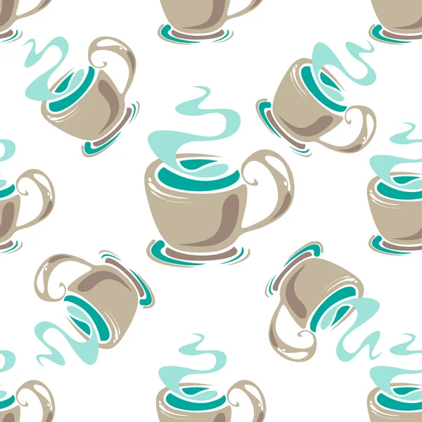 Taza de té fondo sin costura — Archivo Imágenes Vectoriales