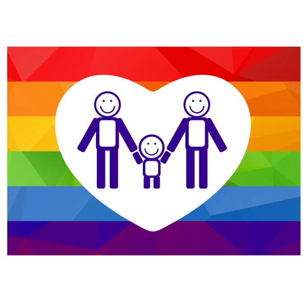 Gay famille symbole — Image vectorielle