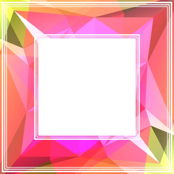 Borda poligonal rosa — Vetor de Stock