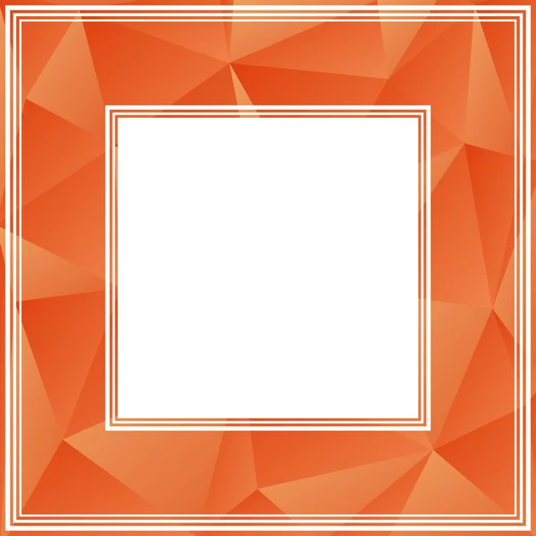 Bordure polygonale orange — Image vectorielle
