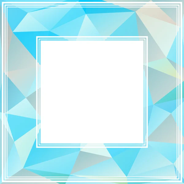 Blue polygonal border — Stock Vector