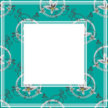 Mavi çiçek sınır