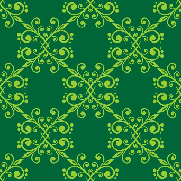 Grünes nahtloses Muster — Stockvektor