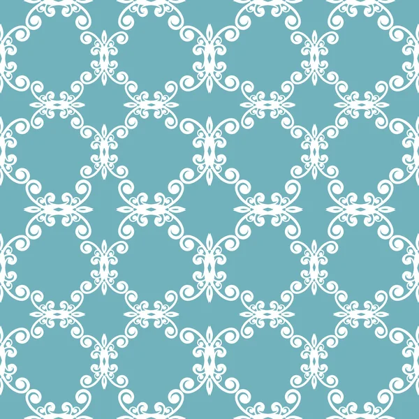 Curvas azules patrón sin costura — Archivo Imágenes Vectoriales