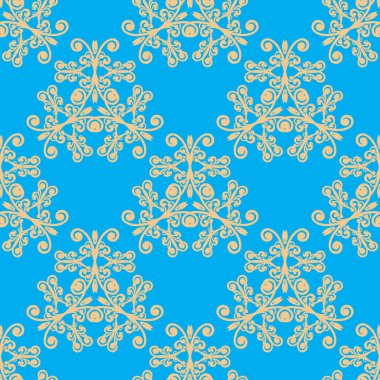 Mavi süslü seamless modeli