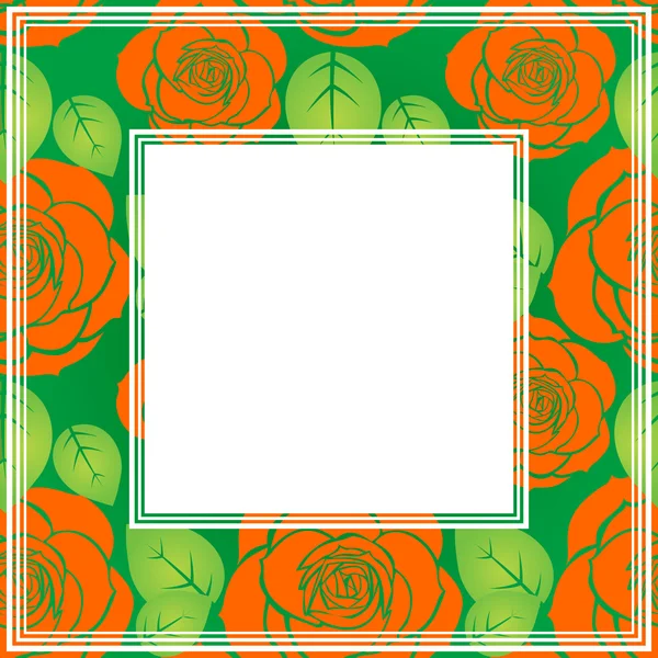 玫瑰边框 — 图库矢量图片