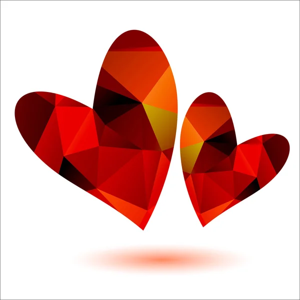 Två hjärtan — Stock vektor