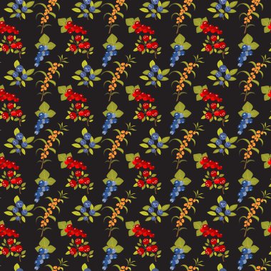 meyveleri koyu seamless modeli