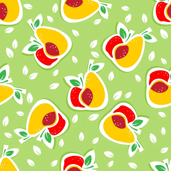 Modèle sans couture de fruits — Image vectorielle