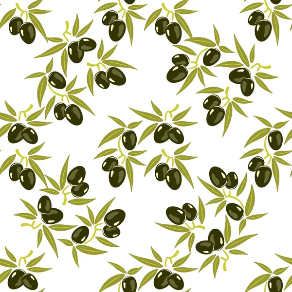 Olives seamless pattern — Stock Vector