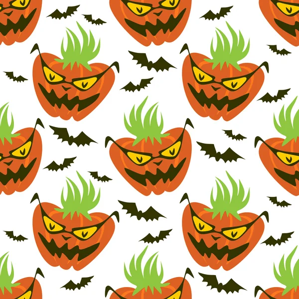 Pumpkins seamless pattern — Stock Vector