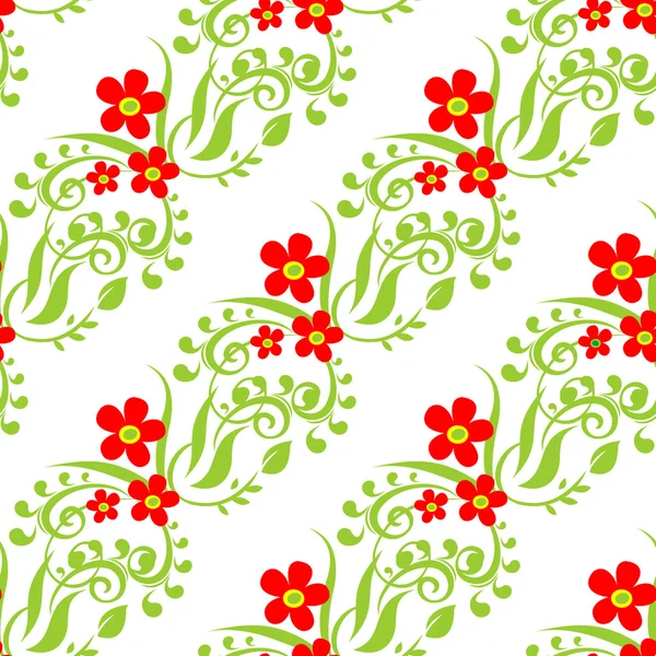 Motif floral sans couture — Image vectorielle