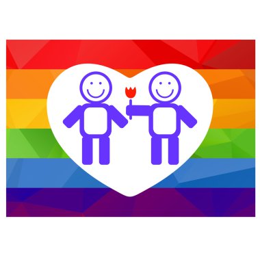 gay çift ve çiçek