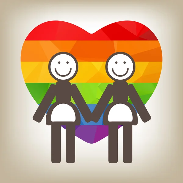 Couple lesbien — Image vectorielle
