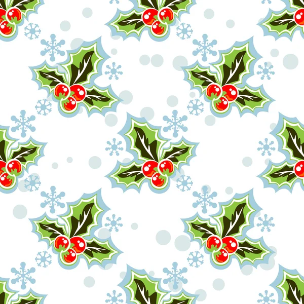 Naadloze braambessenmotief Holly — Stockvector