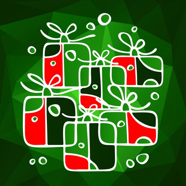 Fundo de Natal verde —  Vetores de Stock