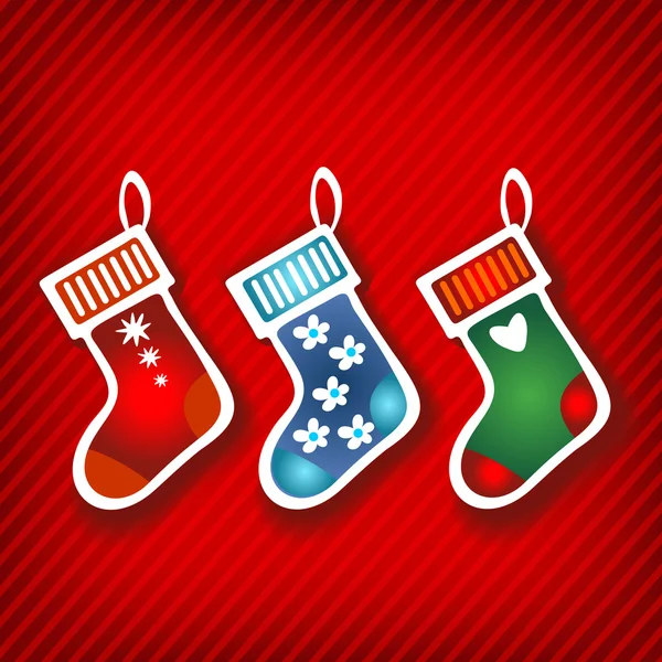 Christmas socks — Stock Vector