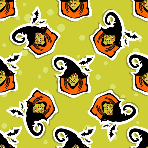 Witch seamless pattern — Stock Vector