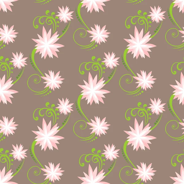Motif floral foncé sans couture — Image vectorielle