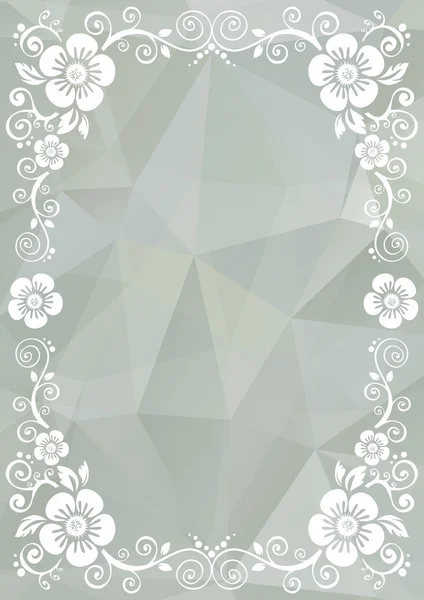 Motif floral gris — Image vectorielle