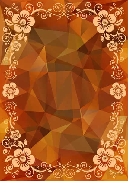 Patrón floral naranja — Vector de stock