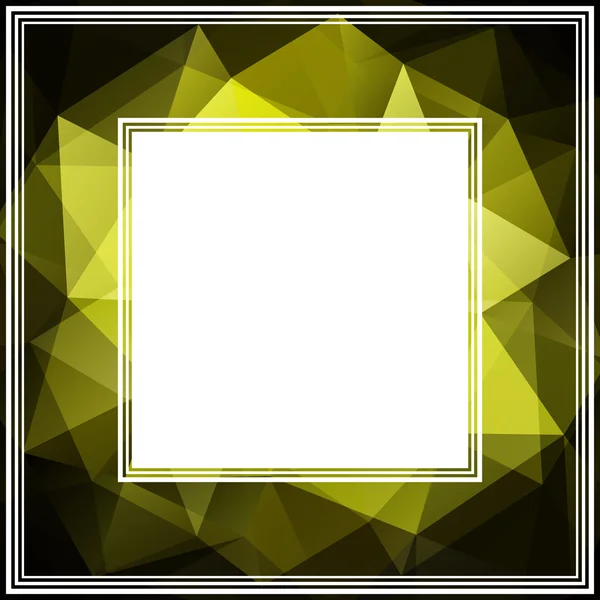 Bordure polygonale jaune foncé — Image vectorielle