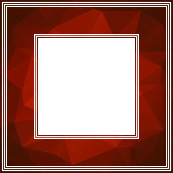 Borda poligonal vermelha — Vetor de Stock