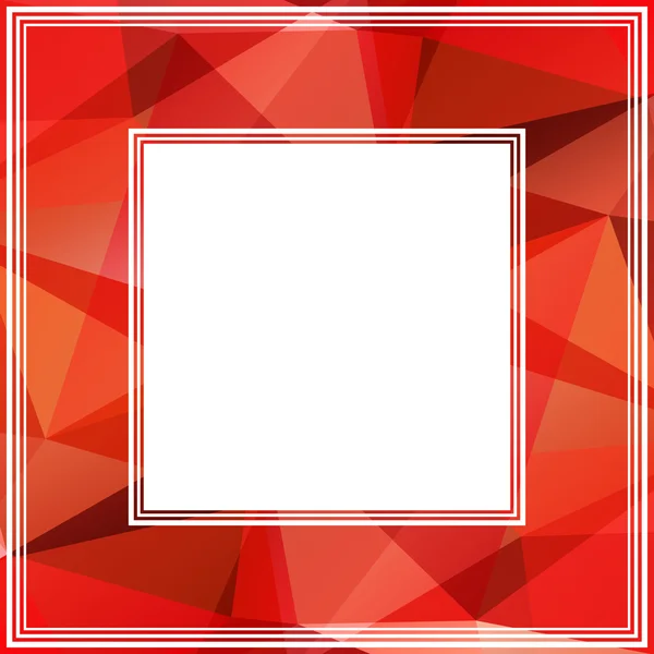 Rouge brillant frontière abstraite — Image vectorielle