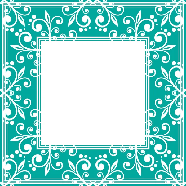 Frontera floral azul — Vector de stock