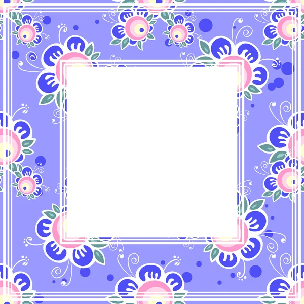 Bordure florale violette — Image vectorielle