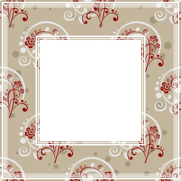 Gray floral border — Stock Vector