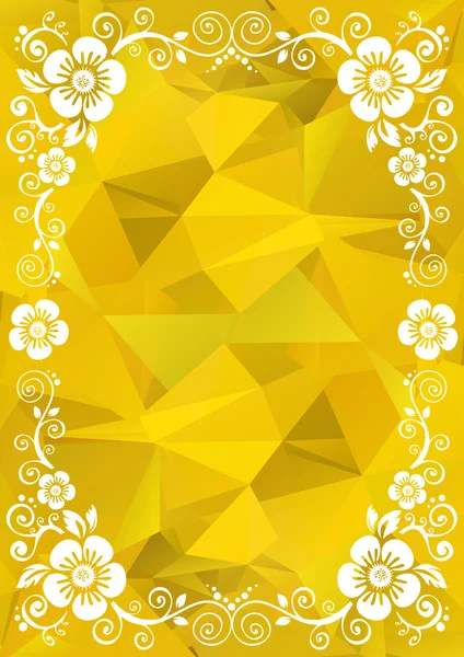 Arany virágmintás — Stock Vector
