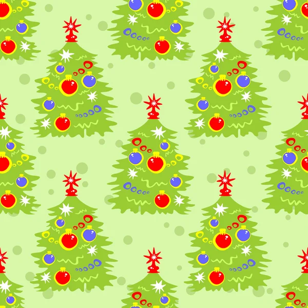 Χριστουγεννιάτικο δέντρο χωρίς ραφή μοτίβο — Διανυσματικό Αρχείο