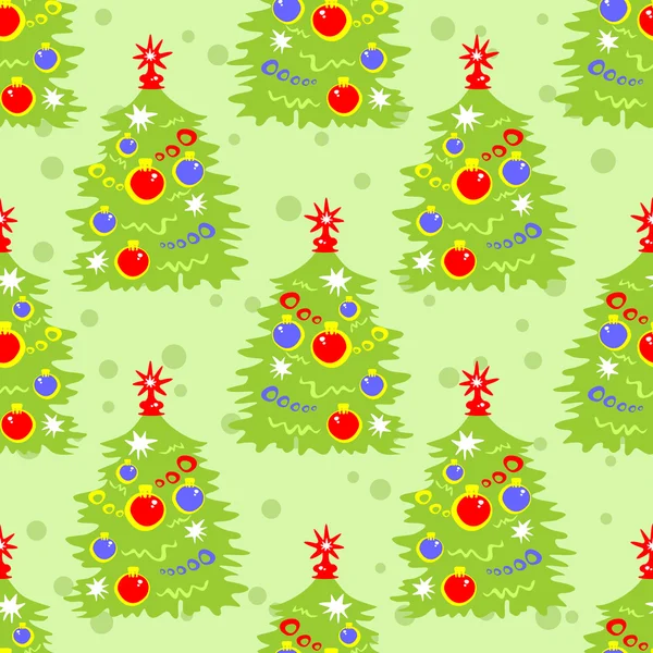 Arbre de Noël motif sans couture — Image vectorielle