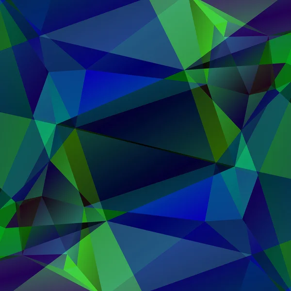Yeşil mavi poligonal arka plan — Stok Vektör