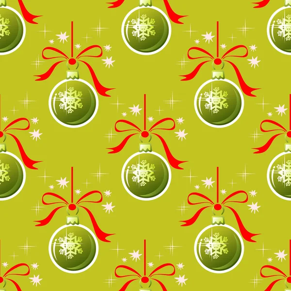 Boules de Noël motif sans couture — Image vectorielle