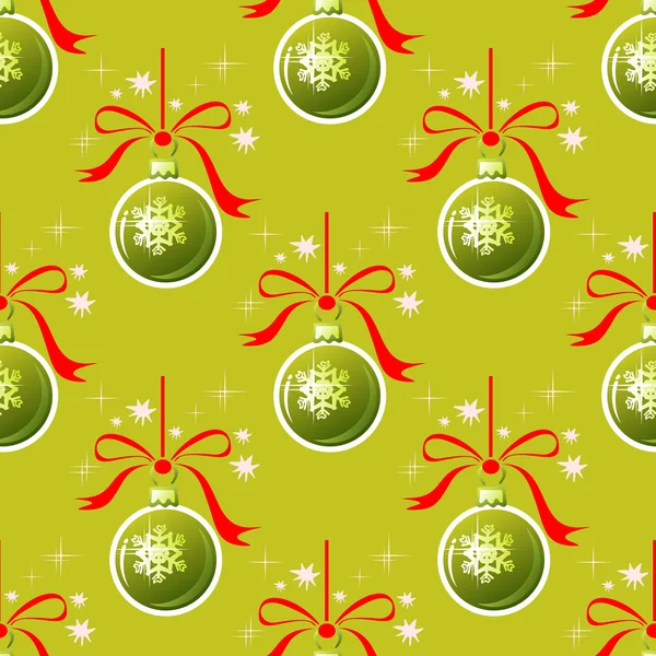 Christmas balls seamless pattern — Stock Vector