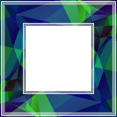 yeşil mavi poligonal sınır