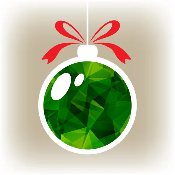 Green christmas ball — Stock Vector